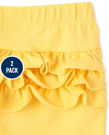 Baby Girls Ruffle Leggings 2-Pack